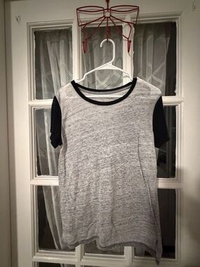 Your favorite American eagle everyday  Tee with Black Sleeves and Collar